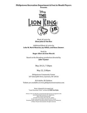 Lion King Jr. Tickets