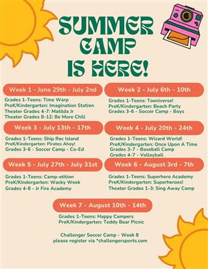 Summer Camp Weeks 2026